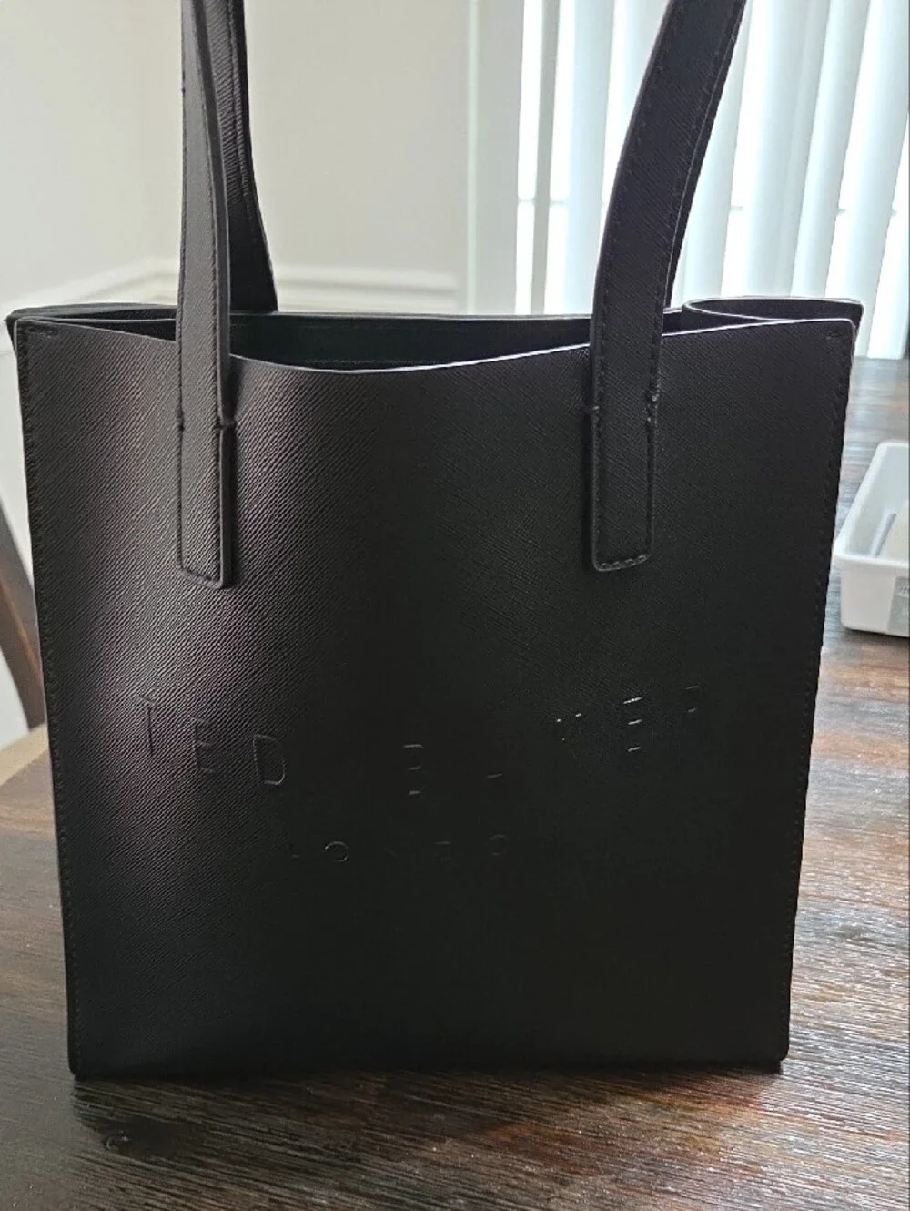 Ted Baker Black Embossed Leathe Small Tote Bag